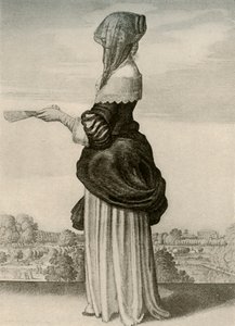 Sommer - Vanlig sommerkjole til en engelsk dame, regjering av Charles I, c1620-1640, 1937. av Unbekannt