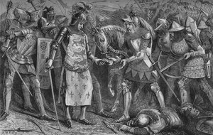 Overgivelse av kongen av Frankrike ved Poitiers, september 1356, c1880 av Unbekannt