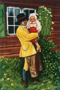 Svenske folk i tradisjonell drakt, c1928. av Unbekannt