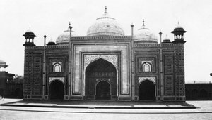 Taj Mahal-moskeen eller moskeen, Agra, India, 1916-1917 av Unbekannt