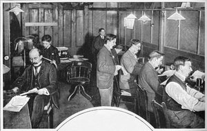 Bånd- og telegrafrom til avisen Daily Express, London, c1900 1903 av Unbekannt