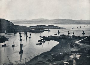 Tarbert - Fiskebåter går ut, 1895 av Unbekannt
