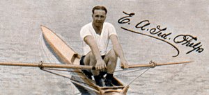Ted Phelps, verdensmester i profesjonell sculling, 1935 av Unbekannt