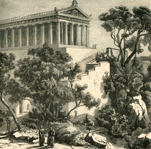 Poseidon-tempelet i Kalauna, 1890. av Unbekannt