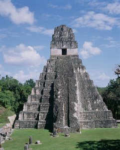 Jaguarens tempel (tempel 1) Mayan, sen klassisk periode ca. 600-900 (bilde) av Unbekannt