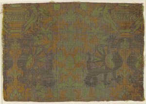 Tekstil med planter og dyr, italiensk, 1400-tallet. av Unbekannt