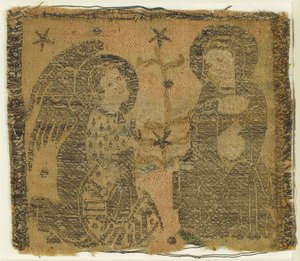 Tekstil med bebudelsen, italiensk, 1300-tallet. av Unbekannt