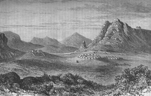 Thaba Bosigo, basutos høyborg, ca 1880 av Unbekannt