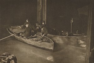 Thames-politiet på nattpatruljen som vokter elvens sikkerhet, c1935. av Unbekannt