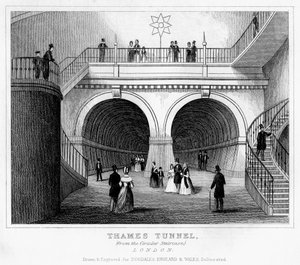 Thames Tunnel, London, 1800-tallet av Unbekannt
