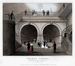 Thames Tunnel, London, 1800-tallet av Unbekannt