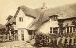 Hytte med stråtak, Lustleigh, Devon. av Unbekannt