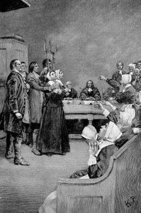 The Trial of a Witch, Amerika, 1600-tallet, 1882 av Unbekannt