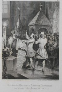 Abdikasjonen av Tsarevich Alexei Petrovich av Russland 1690-1718 av Unbekannt