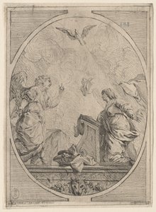 Bebudelsen, ca. 1730. av Unbekannt