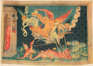 Apokalypsen. St. Michael og hans agenter overvinner dragen. av Unbekannt
