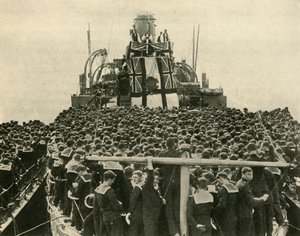 Erkebiskopen av York besøker britiske sjømenn fra Royal Navy, første verdenskrig, 1914, c1920. av Unbekannt
