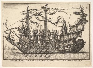 Argonautene ledet av Minerva Reale dell army di Argonuti med da Minerves, fra ser ..., 1664. av Unbekannt