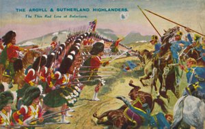 Argyll & Sutherland Highlanders. Den tynne røde linjen ved Balaclava, 1854, 1939 av Unbekannt