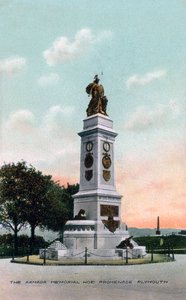 Armada-minnesmerket, Hoe Promenade, Plymouth, Devon, tidlig på 1900-tallet av Unbekannt