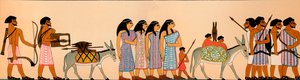 Ankomsten av en stamme av semittiske nomader i Egypt, 1895 f.Kr., 1903 av Unbekannt