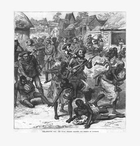 Ashantee War: Naval Brigade Clearing the Streets of Coomassie, 1874. av Unbekannt