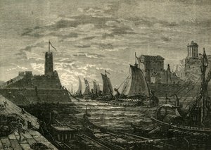 Angrepet på Pireus, 1890. av Unbekannt