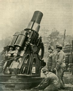Den østerrikske 12-tommers Siege Howitzer, 1914-1918, c1920. av Unbekannt