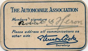 Automobilforeningen: Medlemskort, 1936 av Unbekannt