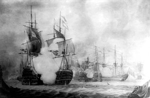 Slaget ved Cape St Vincent, 1800-tallet av Unbekannt