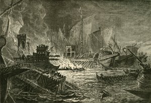 Slaget ved Actium, 1890. av Unbekannt