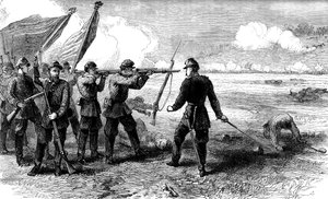Slaget ved Bull Run, Virginia, 1861 c1880 av Unbekannt