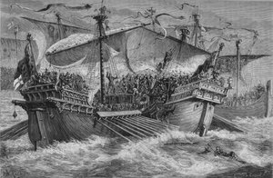 Slaget ved Dover, 24. august 1217, c1880 av Unbekannt