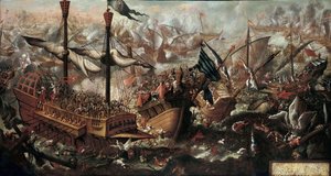 Slaget ved Lepanto, 1600-tallet av Unbekannt
