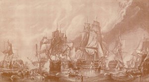 Slaget ved Trafalgar, 1805, 1896. av Unbekannt