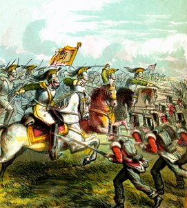Slaget ved Waterloo, 1815, c1850-årene av Unbekannt