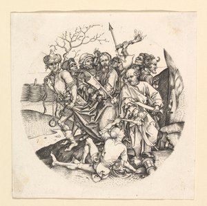 The Betrayal of Christ kopi i rundell, ca. 1435-1491. av Unbekannt