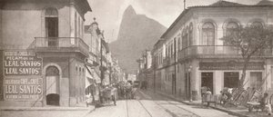Botafogo-enden av fasjonable Rua Sao Clemente. Corcovado i det fjerne, 1914 av Unbekannt