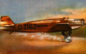 Bremen Junkers W 33 forlater Baldonnel Aerodrome, Irland, 12. april 1928, 1932. av Unbekannt