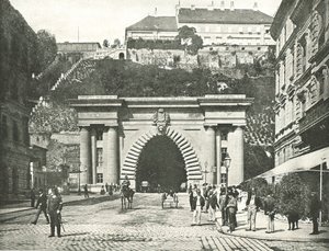 Buda Castle Tunnel, Budapest, Østerrike-Ungarn, 1895. av Unbekannt