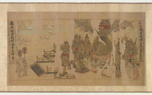 Buddha tiltaler Yamaraja ved Kusinagara, 1100-1200-tallet. av Unbekannt
