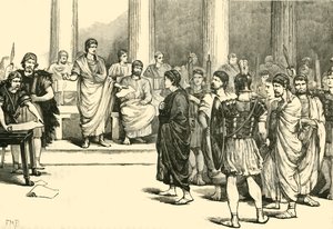 De catilinariske konspiratorene før senatet, 1890. av Unbekannt
