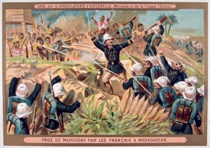 Fangsten av Marovoay av franskmennene, Madagaskar, 1800- og 1900-tallet av Unbekannt