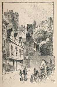 Slottet fra Thames Street. Litt av ytterveggene, 1895 av Unbekannt