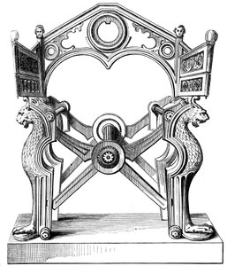 Stolen til Dagobert, 700-tallet, 1849 av Unbekannt