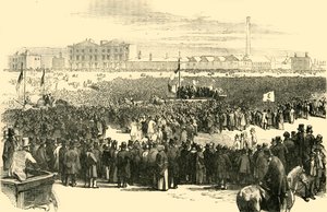 Chartistmøtet på Kennington Common, 1848, c1878. av Unbekannt