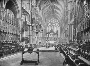The Choir, Lincoln Cathedral, 1902 av Unbekannt