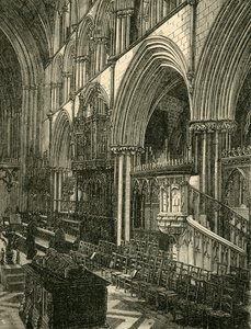 The Choir of Worcester Cathedral, 1898. av Unbekannt
