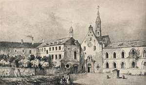 Kirken og klosteret til Petits Augustins, 1915 av Unbekannt