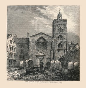 Church of St, Bartholomew-the-Great, 1737 av Unbekannt